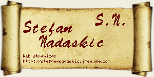 Stefan Nadaškić vizit kartica